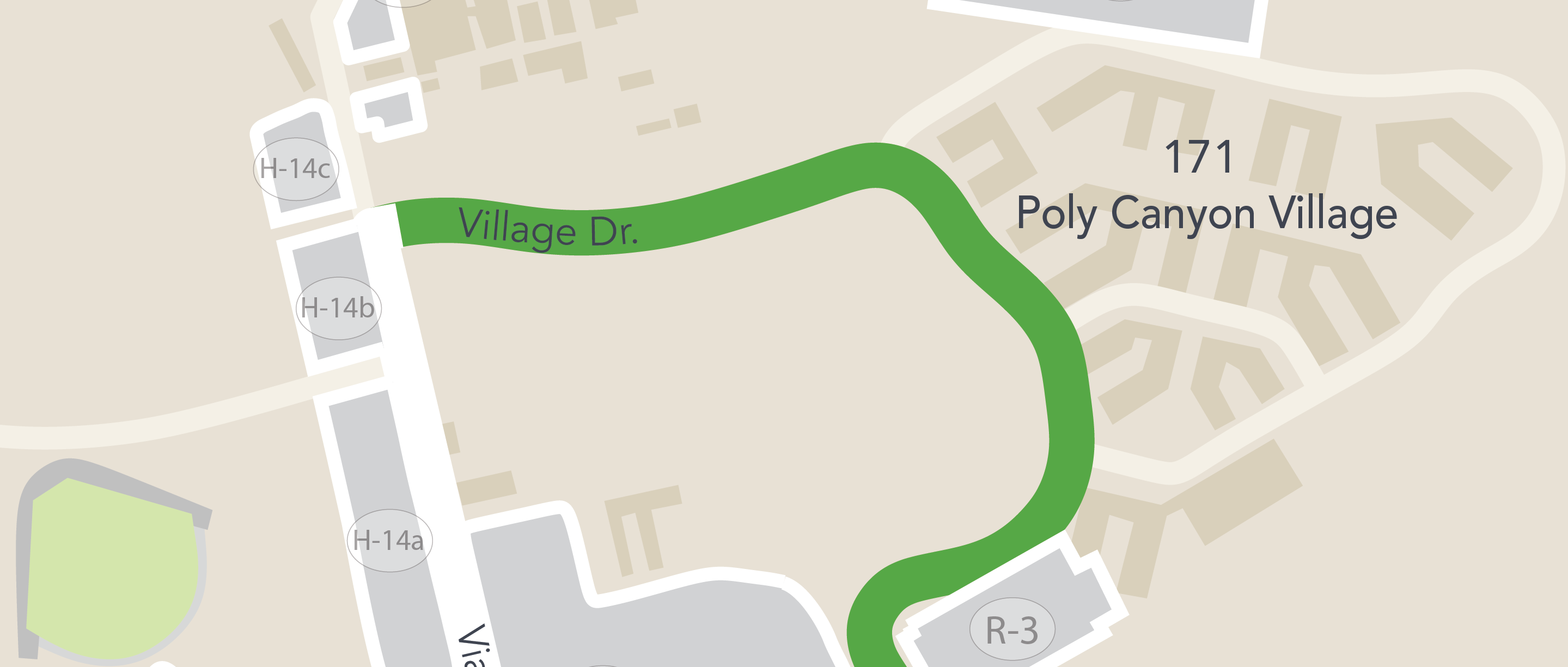 parking Lot Village Drive map
